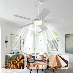 English Elm 42-Inch Propeller Plywood Blade Ceiling Fan with LED Light Kit and 6 Speed Memory W2991P531373