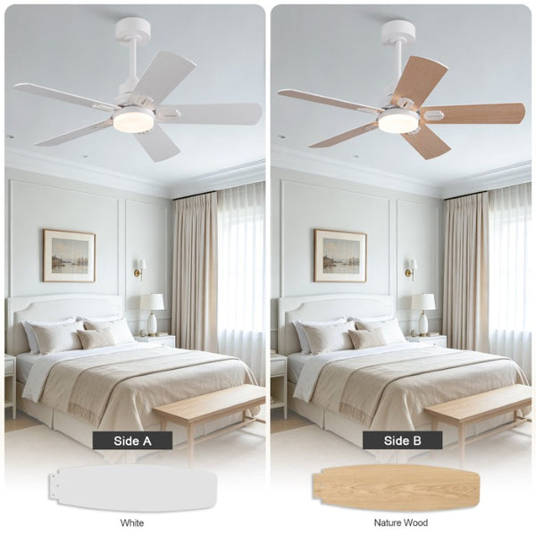 English Elm 42-Inch Propeller Plywood Blade Ceiling Fan with LED Light Kit and 6 Speed Memory W2991P531373