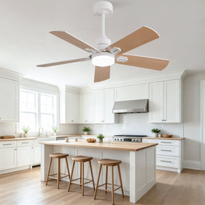 English Elm 42-Inch Propeller Plywood Blade Ceiling Fan with LED Light Kit and 6 Speed Memory W2991P531373