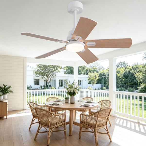 English Elm 42-Inch Propeller Plywood Blade Ceiling Fan with LED Light Kit and 6 Speed Memory W2991P531373