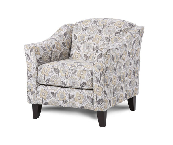 Fusion Vandy Dayflower Haze Accent Chair - Stylish Multi-color Design With Reversible Loose Cushion Comfort Multi Ws,100% Polyester 452 Dayflower Haze Accent Chair
