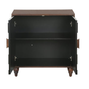 English Elm 30.31 Honeycomb Parquet Sideboard Handcrafted Ash Wood Accent Cabinet for Dining Room W3040P480540
