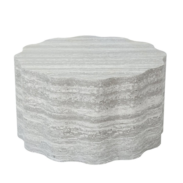 English Elm Set of 2 Round Nesting Coffee Tables with Mars Topographic Mdf Surface for Living Room W3040P480688