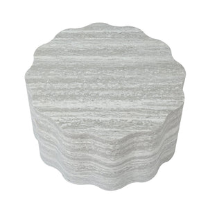 English Elm Set of 2 Round Nesting Coffee Tables with Mars Topographic Mdf Surface for Living Room W3040P480688
