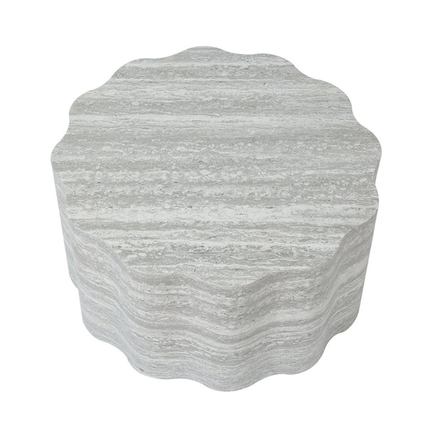 English Elm Set of 2 Round Nesting Coffee Tables with Mars Topographic Mdf Surface for Living Room W3040P480688
