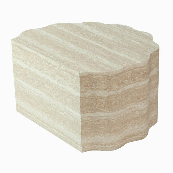 English Elm Round Nesting Coffee Table Set of 2 Warm Beige MDF Wood Modern Living Room Accent W3040P510477