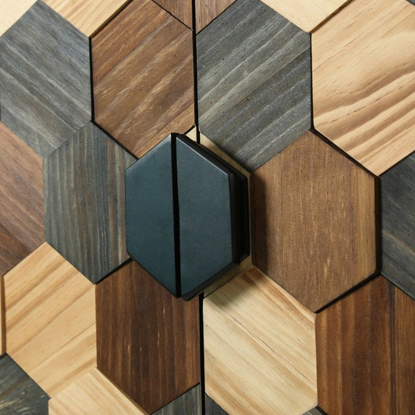 English Elm 60 Inch Tall Accent Cabinet Honeycomb Mosaic Doors Ash Wood Finish Pinewood Legs W3040P529833