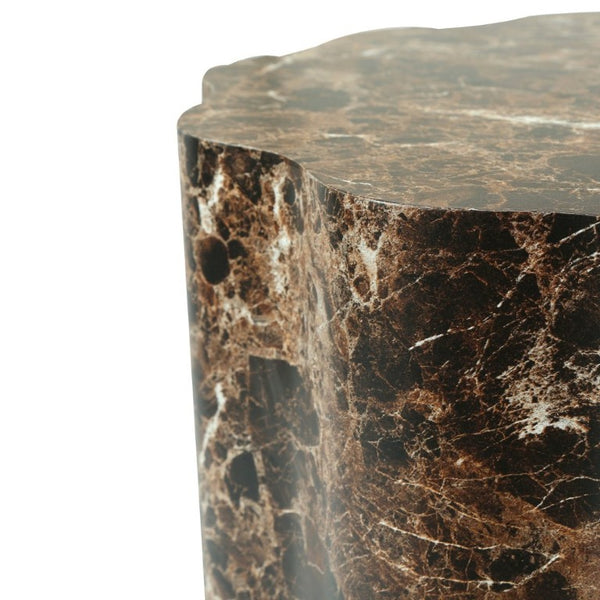 English Elm Set of 2 Round Nesting Tables Faux Travertine Top Modern Living Room Accent Pair W3040P531639