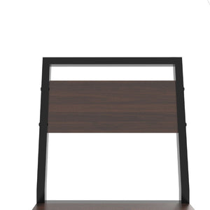 English Elm Industrial Two Person Dining Set with Wine Rack Storage for Small Space Kitchens W3064P529681