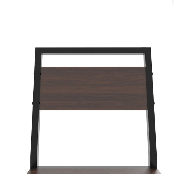 English Elm Industrial Two Person Dining Set with Wine Rack Storage for Small Space Kitchens W3064P529681