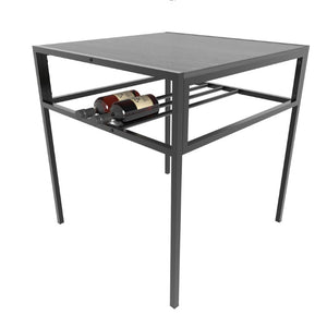English Elm Industrial 3 Piece Square Dining Set with Storage Rack for Small Spaces and Lofts W3064P530123