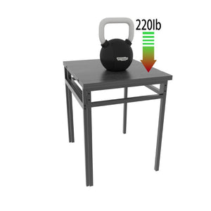 English Elm Extendable Dining Table and 6 Chairs Walnut Grain Black Iron Frame Industrial Set Table Set for 4 with 4 Chairs W3064P536650
