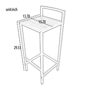 English Elm 3 Piece Industrial Counter Height Pub Set with Backless Stools and Built-In Wine Rack W3064P536655