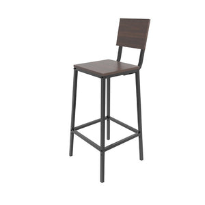 English Elm 3 Piece Industrial Counter Height Pub Set with Shelving for Kitchen or Balcony Bar W3064P536659
