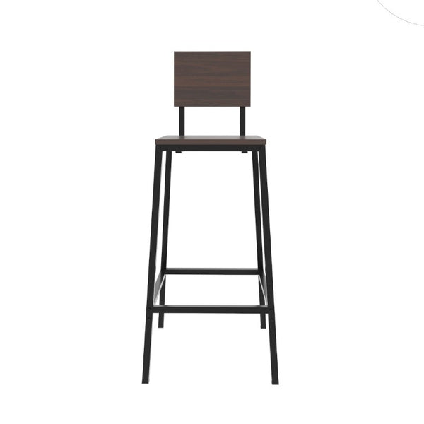 English Elm 3 Piece Industrial Counter Height Pub Set with Shelving for Kitchen or Balcony Bar W3064P536659