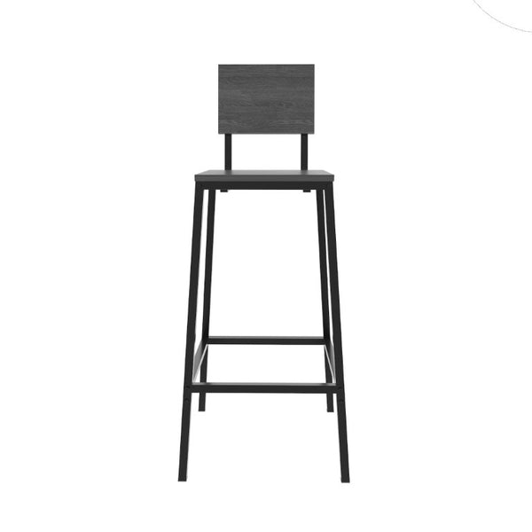 English Elm 3 Piece Industrial Bistro Set Round Pub Table with Storage Shelf and Two Bar Stools W3064P536662