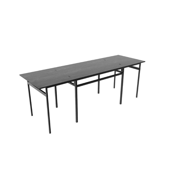 English Elm 8 Piece Extendable Dining Set with Wood Grain Tabletop and Metal Frame for Modern Homes W3064S00007