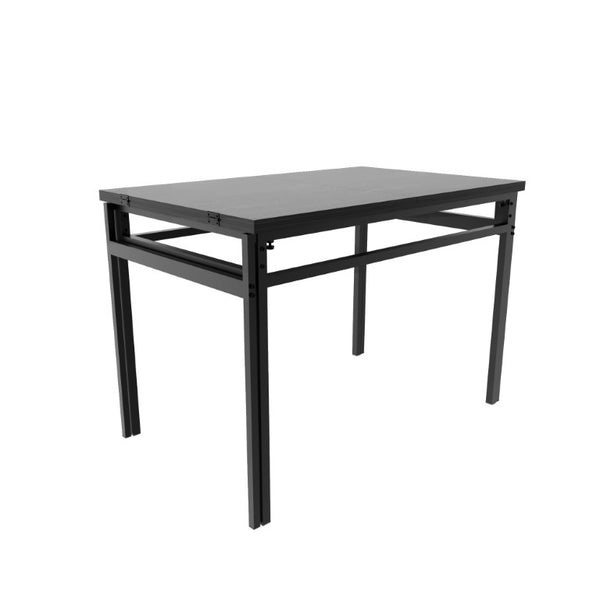 English Elm 8 Piece Extendable Dining Set with Wood Grain Tabletop and Metal Frame for Modern Homes W3064S00007