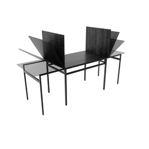 English Elm 4 Piece Extendable Dining Set with Wood Grain Top Metal Frame Modern Apartment Kitchen W3064S00010