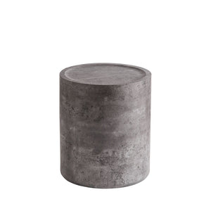 English Elm Modern Faux Concrete Round Side Table Fully Assembled MDF Accent for Any Room W3081P440122