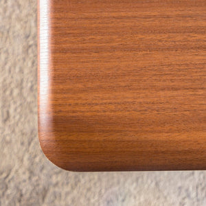 English Elm 47.24" Rectangular Walnut Wood Coffee Table with U-shaped Legs for Living Room W3081P459212