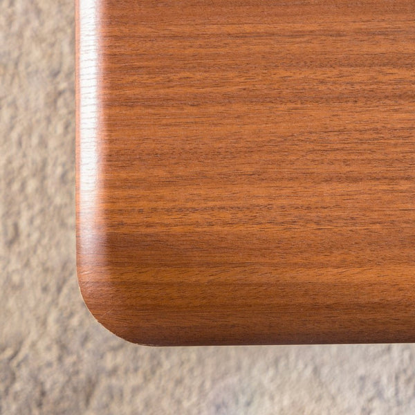 English Elm 47.24" Rectangular Walnut Wood Coffee Table with U-shaped Legs for Living Room W3081P459212