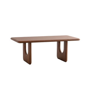 English Elm 47.24" Rectangular Walnut Wood Coffee Table with U-shaped Legs for Living Room W3081P459212