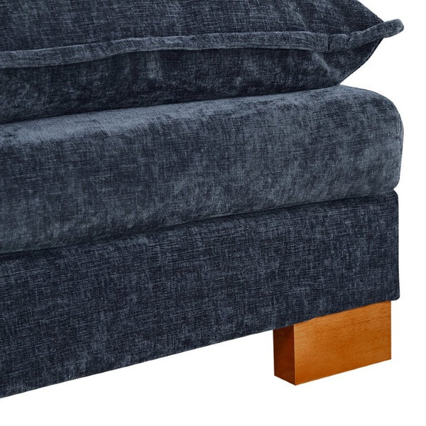 English Elm 2179 Chenille Upholstered Double Lounge Sofa with Solid Wood Legs for Living Rooms W308S00213