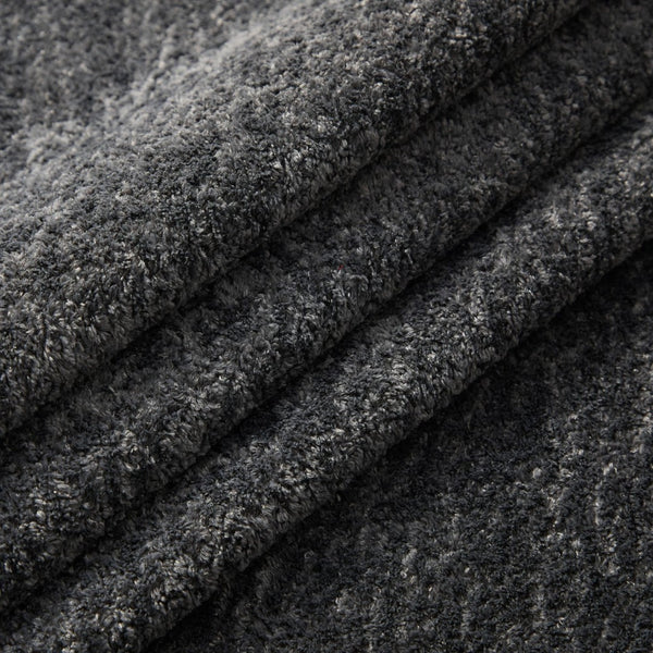 English Elm 63.98"wide Chenille Storage Bench Upholstered Seat with Bolster Pillows Armrests Bedroom Charcoal W3098P467365