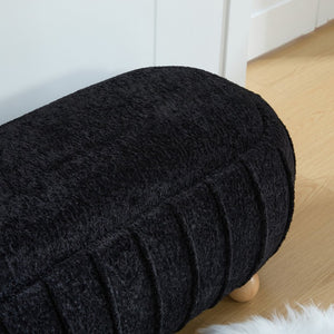 English Elm 55.12Wide Chenille Storage Bench Flip Top Ottoman with Rubberwood Legs Bedroom Entryway W3098P538035