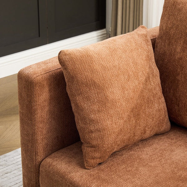 English Elm 50 Inch Modern Chenille Chaise Lounge with Pocketed Springs and Walnut Rubberwood Legs W3098P539918