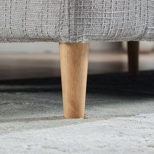 English Elm 83.1"wide Chenille Upholstered Daybed Bench with Bolster Pillows and Rubberwood Legs W3098S00092
