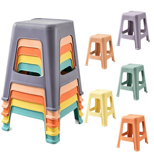 English Elm 5 Pack Polypropylene Stackable Backless Stools Flexible Seating for Classroom or Home W3101P484932