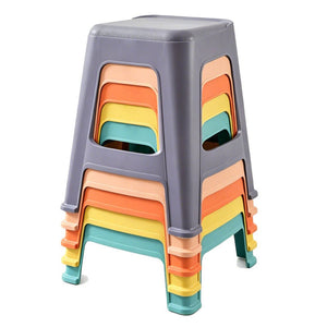 English Elm 5 Pack Polypropylene Stackable Backless Stools Flexible Seating for Classroom or Home W3101P484932