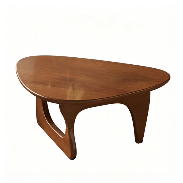 English Elm Noguchi Inspired Oval Walnut Coffee Table Triangular Base Mid-Century Living Room W3101P530716