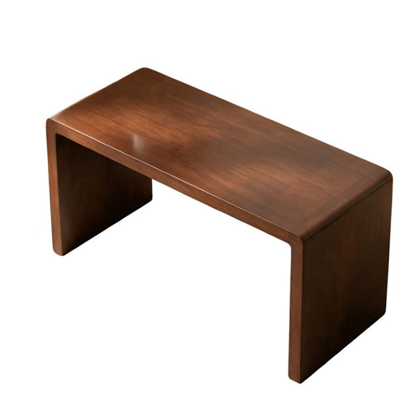 English Elm 13.77 Inch C Shaped Sofa Side Table Walnut Finish Convertible Laptop Snack Stand W3101P548119