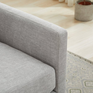 English Elm 30.7"w Square Chenille Swivel Accent Chair Weathered Wood Base Cozy Living Room Seating Light Gray W3118P439414