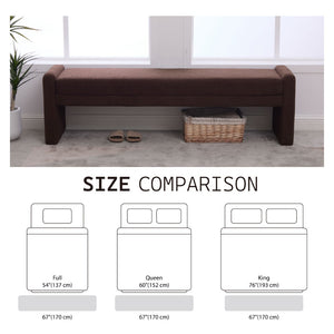 English Elm 66.9" Oversized Boucle Upholstered Bench with Sled Base for Bedroom or Entryway Coffee W3118P453441