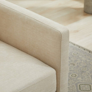 English Elm 30.5W Chenille Swivel Accent Chair with 360 Degree Base for Living Room or Bedroom Beige W3118P494322