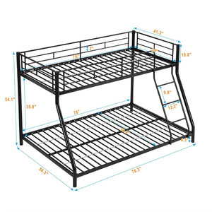 English Elm Metal Bunk Bed with Powder-coated Steel Frame for Kids or Guest Rooms Industrial W311P503138