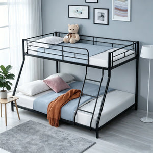 English Elm Metal Bunk Bed with Powder-coated Steel Frame for Kids or Guest Rooms Industrial W311P503138
