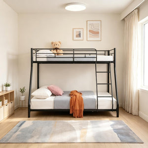 English Elm Metal Bunk Bed with Powder-coated Steel Frame for Kids or Guest Rooms Industrial W311P503138