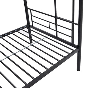 English Elm Metal Twin Over Bunk Bed Steel Frame with Built in Stairs for Kids Rooms W311S00043