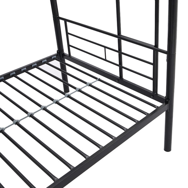 English Elm Metal Twin Over Bunk Bed Steel Frame with Built in Stairs for Kids Rooms W311S00043