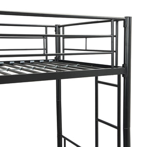 English Elm Metal Twin Over Bunk Bed Steel Frame with Built in Stairs for Kids Rooms W311S00043