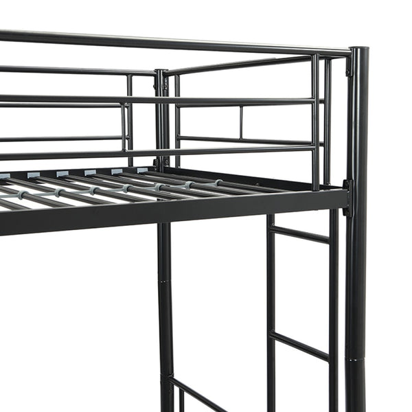 English Elm Metal Twin Over Bunk Bed Steel Frame with Built in Stairs for Kids Rooms W311S00043