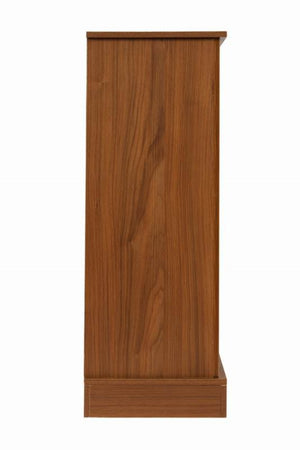 English Elm Morden Fort Wood Sideboard with Iron Scrollwork Doors Natural Finish Farmhouse Storage W3123P520559