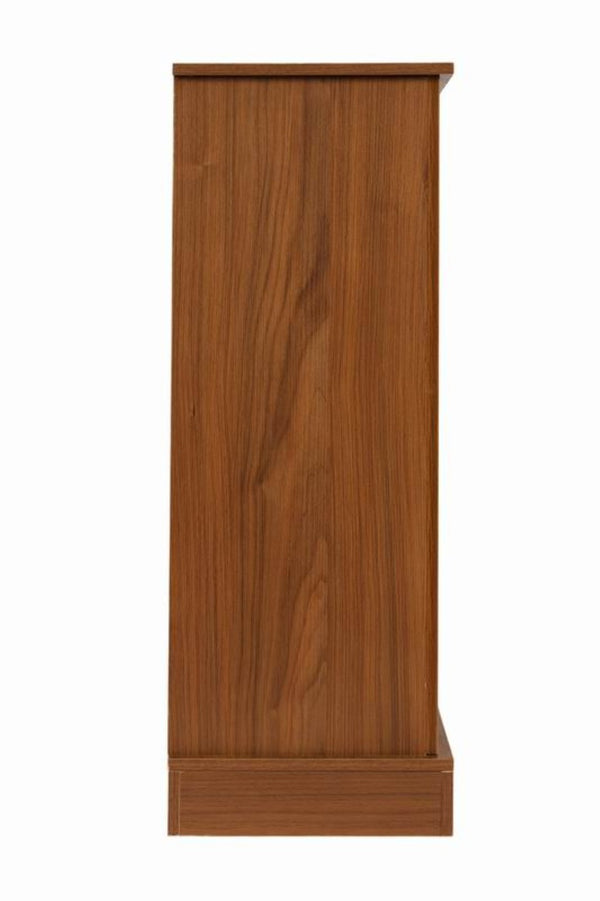 English Elm Morden Fort Wood Sideboard with Iron Scrollwork Doors Natural Finish Farmhouse Storage W3123P520559