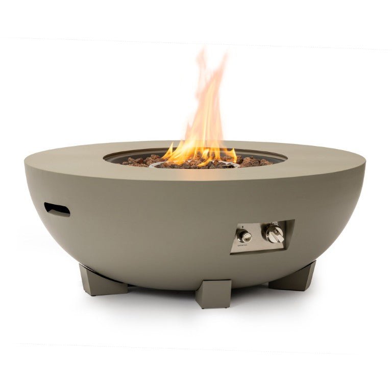 English Elm 36_Inch Round Iron Outdoor Fire Pit Table with Convertible Cover and Propane Burner W3131P277176