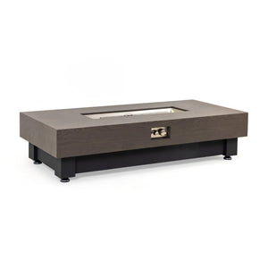 English Elm 60-Inch Rectangular Gas Fire Pit Table Propane Powered Patio Heater with Rain Cover W3131P333699